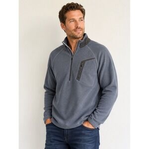 Marmot Mens Gray Grid Fleece 1/2 Zip Pullover Technical Jacket C97050 Large